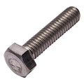 Grade 2, M6-1.00 Hex Head Cap Screw, Plain Titanium, 25 mm L