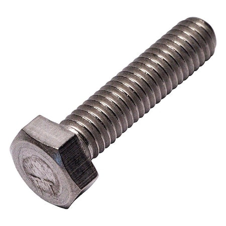 Grade 2, M6-1.00 Hex Head Cap Screw, Plain Titanium, 25 mm L