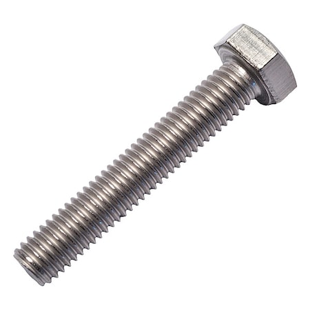 Grade 2, M8-1.25 Hex Head Cap Screw, Plain Titanium, 45 mm L