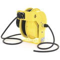 Cord Reel With Hand Lamp, Spring Retracted, Flying Lead, 12 AWG, Yellow Reel Color, 50 ft Length