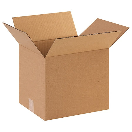 12 in x 10 in x 10 in Shipping Box, Kraft, Corrugate, Single Wall, 32 ECT