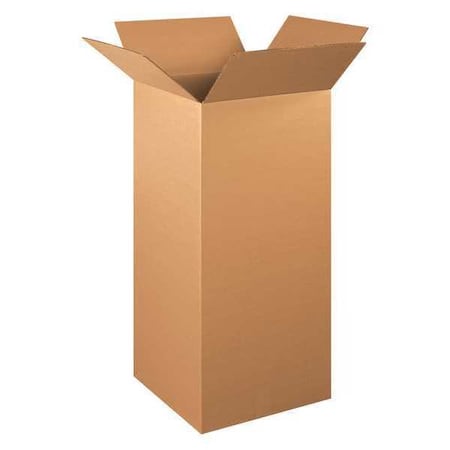 15 in x 15 in x 36 in Shipping Box, Kraft, Corrugate, Single Wall, 32 ECT