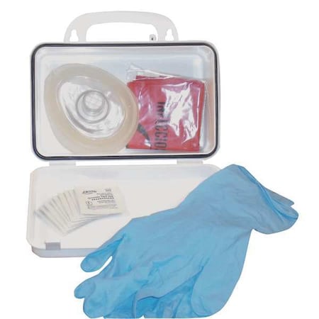 CPR Kit, Plastic Box, 14 Components, 10 People Served