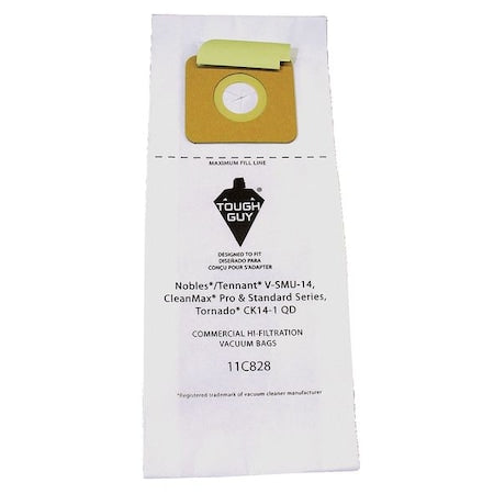 Vacuum Bag, 2-ply, Paper Bag, 10 PK