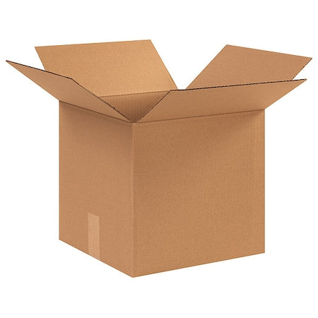 12-1/2 in x 12 1/2 in x 12 in Shipping Box, Kraft, Corrugate, Single Wall, 32 ECT