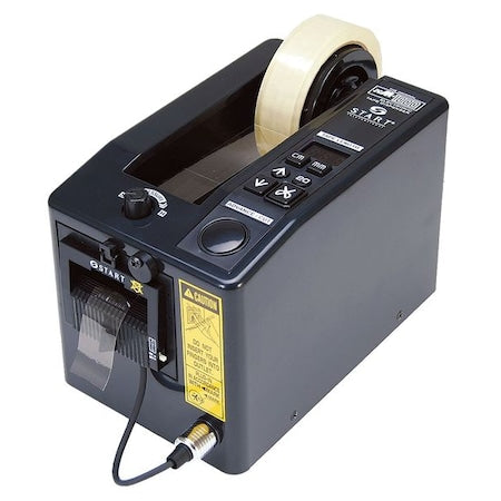 Tape Dispenser, 2 in Max. Tape Width. 7 in Tape Core Dia, Black