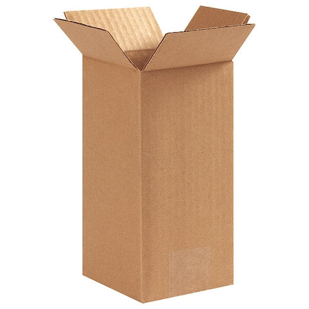 4 in x 4 in x 8 in Shipping Box, Kraft, Corrugate, Single Wall, 32 ECT