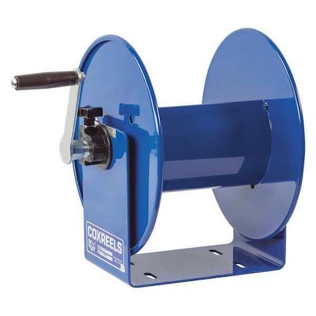 Cord Reel With Hand Lamp, Hand Operated, No Configuration, No Cord, Blue Reel Color, No Cord Length