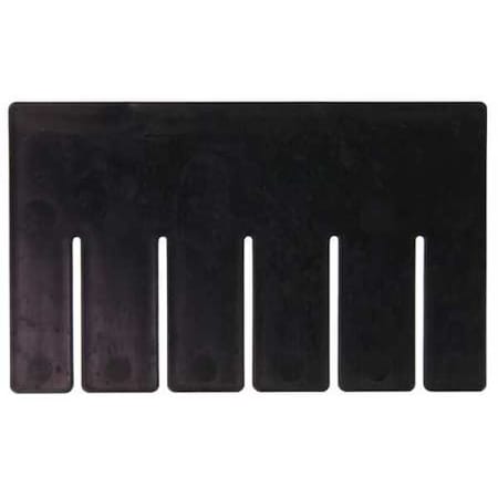 Plastic Divider, Black, 10 7/8 in L, 8 1/4 in H, 6 PK
