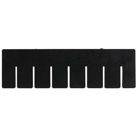 Plastic Divider, Black, 16 1/2 in L, 10 7/8 in H, 6 PK