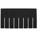 Plastic Divider, Black, 16 1/2 in L, 10 7/8 in H, 6 PK