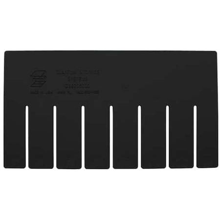 Plastic Divider, Black, 16 1/2 in L, 10 7/8 in H, 6 PK