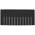 Plastic Divider, Black, 15 3/4 in L, 7 1/4 in H, 6 PK