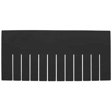 Plastic Divider, Black, 15 3/4 in L, 7 1/4 in H, 6 PK