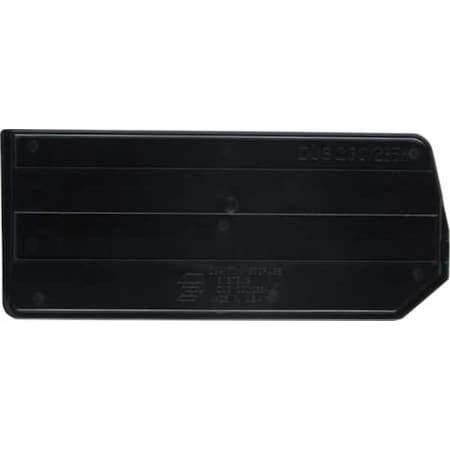 Plastic Divider, Black, 10 in L, 4 1/4 in H, 6 PK