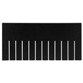Plastic Divider, Black, 15 1/4 in L, 7 1/4 in H, 6 PK