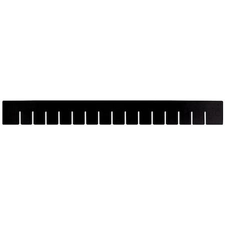 Plastic Divider, Black, 22 1/2 in L, 17 1/2 in H, 6 PK