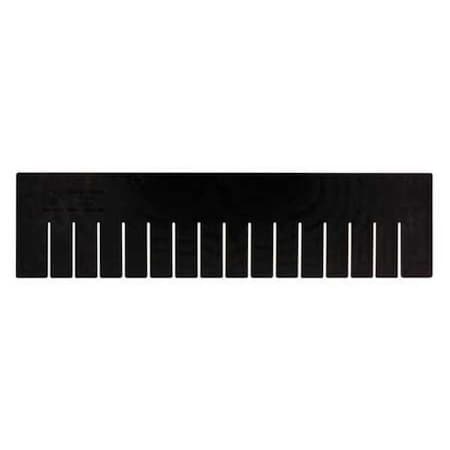 Plastic Divider, Black, 22 1/2 in L, 17 1/2 in H, 6 PK