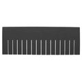 Plastic Divider, Black, 22 1/2 in L, 7 1/2 in H, 6 PK