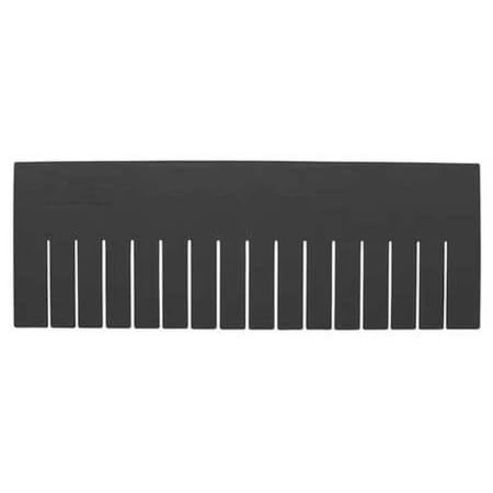 Plastic Divider, Black, 22 1/2 in L, 7 1/2 in H, 6 PK