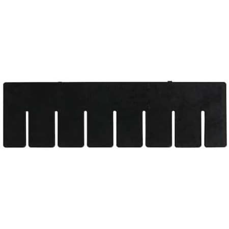 Plastic Divider, Black, 10 7/8 in L, 8 1/4 in H, 6 PK