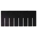Plastic Divider, Black, 10 7/8 in L, 8 1/4 in H, 6 PK
