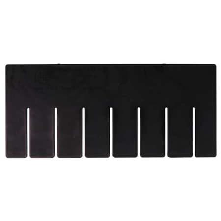 Plastic Divider, Black, 10 7/8 in L, 8 1/4 in H, 6 PK