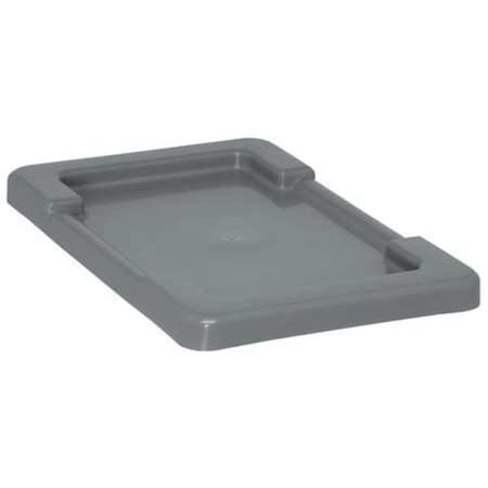 Cross Stack Tote Lid, 17.25 in x 11 in, Gray, Plastic