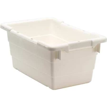 Cross Stack Storage Container, 3.9 gal, 17-1/4 in L x 11 in W x 8 in H, White, Polypropylene
