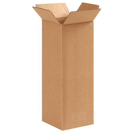 4 in x 4 in x 10 in Shipping Box, Kraft, Corrugate, Single Wall, 32 ECT