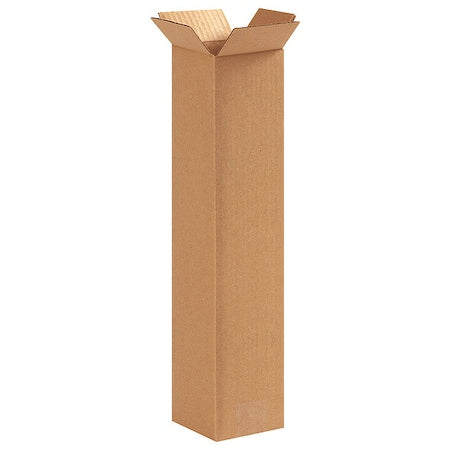 4 in x 4 in x 18 in Shipping Box, Kraft, Corrugate, Single Wall, 32 ECT