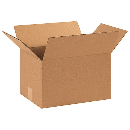 15 in x 11 in x 9 in Shipping Box, Kraft, Corrugate, Single Wall, 32 ECT