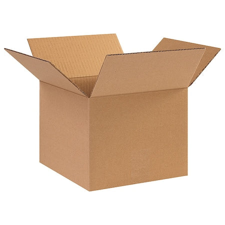 10 in x 10 in x 8 in Shipping Box, Kraft, Corrugate, Single Wall, 32 ECT