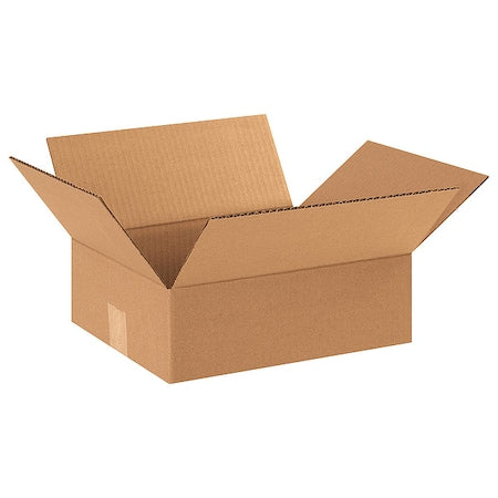 12 in x 10 in x 4 in Shipping Box, Kraft, Corrugate, Single Wall, 32 ECT