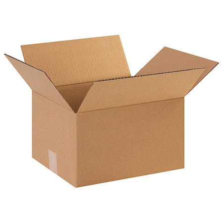 12 in x 10 in x 7 in Shipping Box, Kraft, Corrugate, Single Wall, 32 ECT