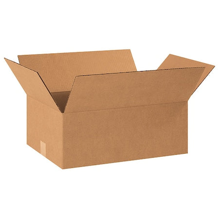 18 1/2 in x 12 1/2 in x 7 in Shipping Box, Kraft, Corrugate, Single Wall, 32 ECT