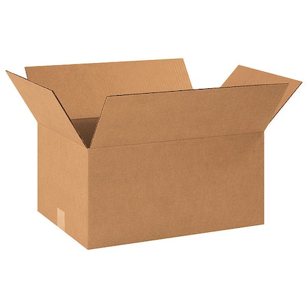 18 1/2 in x 12 1/2 in x 9 in Shipping Box, Kraft, Corrugate, Single Wall, 32 ECT