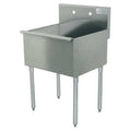 Utility Sink 36 in x 21 in, 1, 2, Floor, Stainless Steel