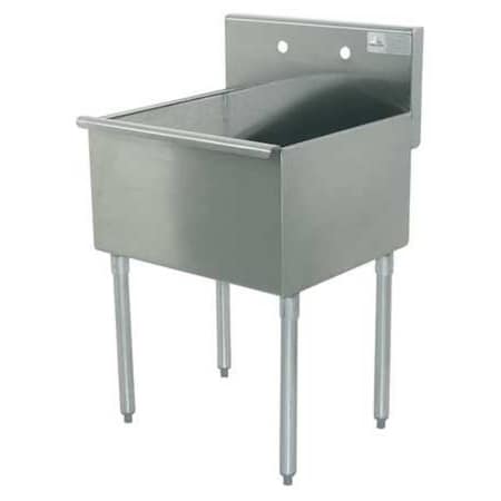 Utility Sink 36 in x 21 in, 1, 2, Floor, Stainless Steel