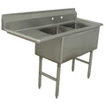 Floor Mount Scullery Sink, Stainless Steel Bowl Size 18"" x 18