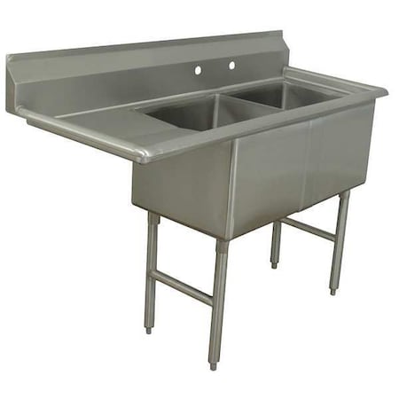 Floor Mount Scullery Sink, Stainless Steel Bowl Size 18"" x 18