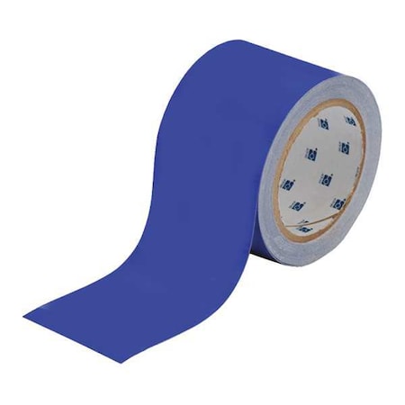 Floor Marking Tape, Polyester, No Legend, Blue, 2 in W., 8 mil Thickness