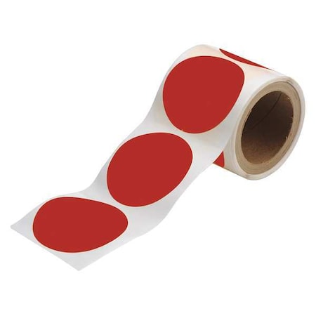 Floor Marking Tape, Polyester, No Legend, Red, 2" W., 8 mil Thickness, 350 PK