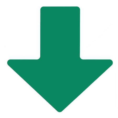 Floor Marking Tape, Polyester, No Legend, Green, 2 in W., 8 mil Thickness, 100 PK