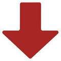 Floor Marking Tape, Polyester, No Legend, Red, 2 in W., 8 mil Thickness, 100 PK