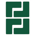 Floor Marking Tape, Polyester, No Legend, Green, 2 in W., 8 mil Thickness, 20 PK