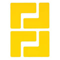 Floor Marking Tape, Polyester, Solid, Yellow, 2 in W., 8 mil Thickness, 20 PK