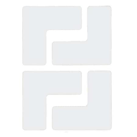 Floor Marking Tape, Polyester, No Legend, White, 2 in W., 8 mil Thickness, 20 PK