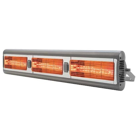 Electric Infrared Heater, 1 Phase, Aluminum, 20,472 BtuH, 208/240V AC 6000 W