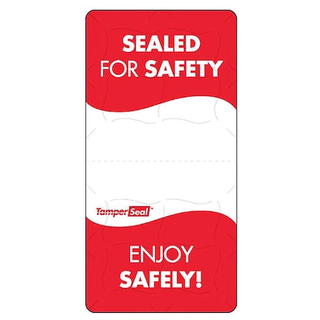 Food Safety Label, Red/White, 4 in H